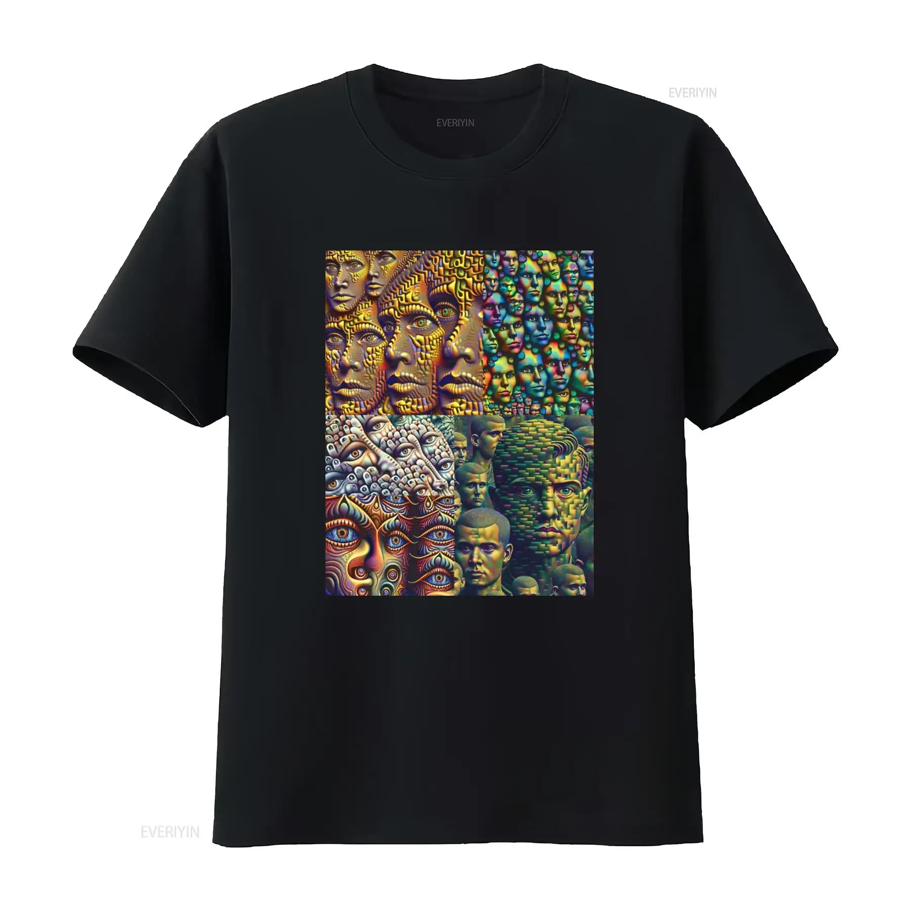 Face Wash Mens - T-shirt anti-recognition faciale au design artistique