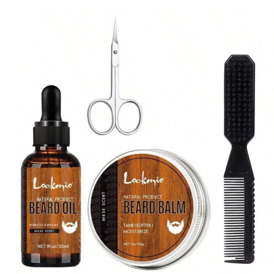 Men'S Grooming Wax - Kit de baume à barbe pour