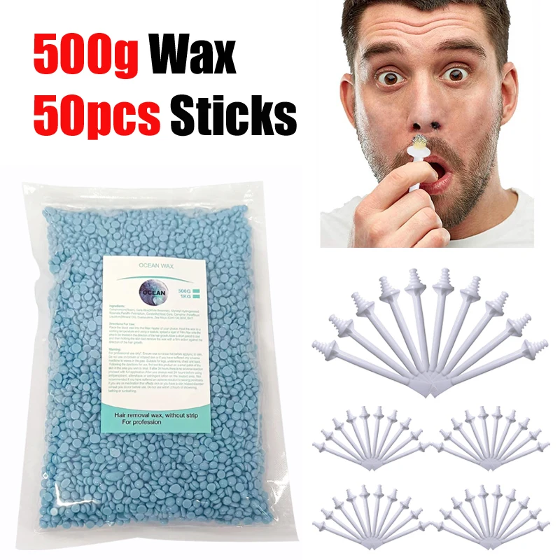 Men'S Grooming Wax - Kit de cire nasale Portable 50g-500g
