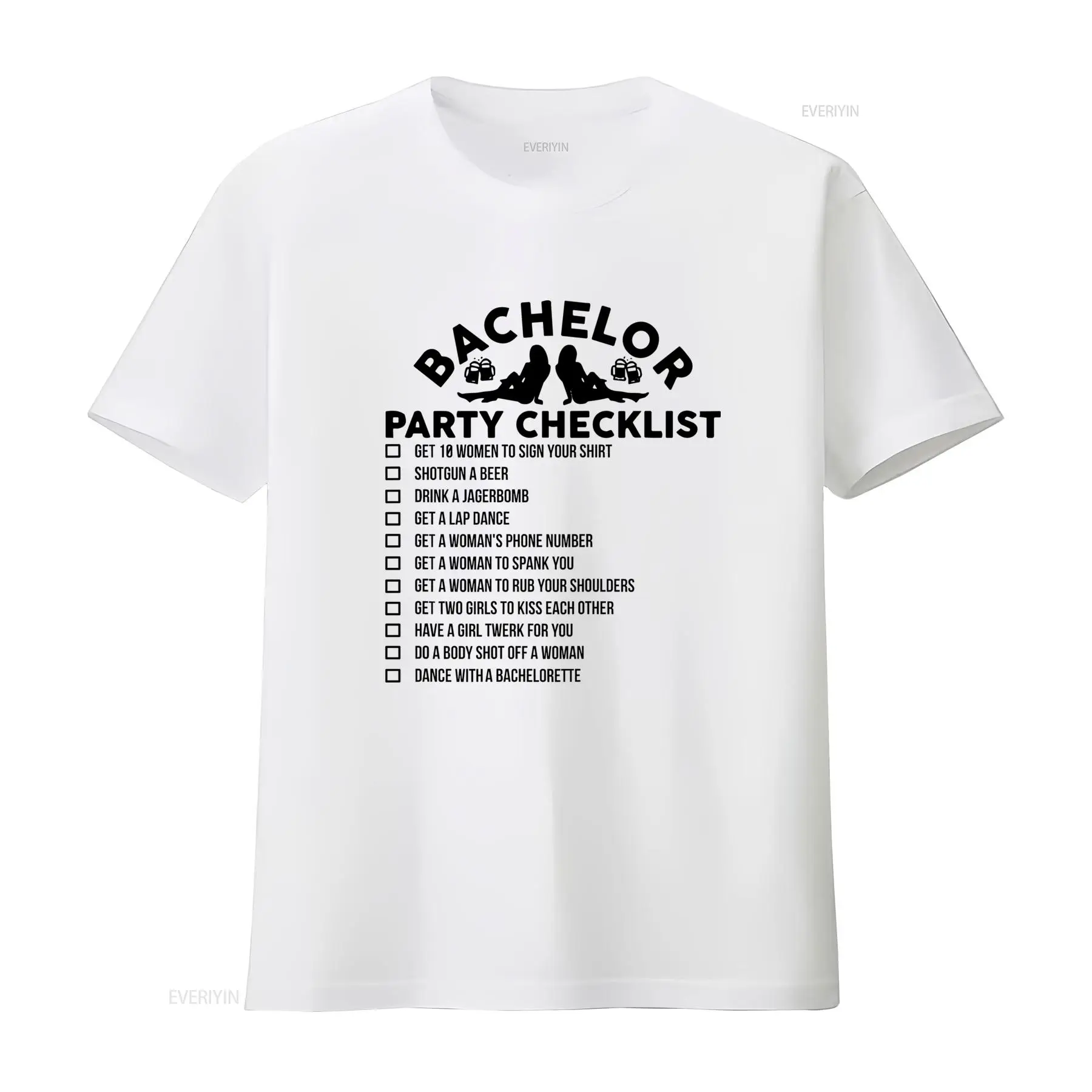 Men'S Grooming Checklist - T-shirt drôle pour enterrement de vie