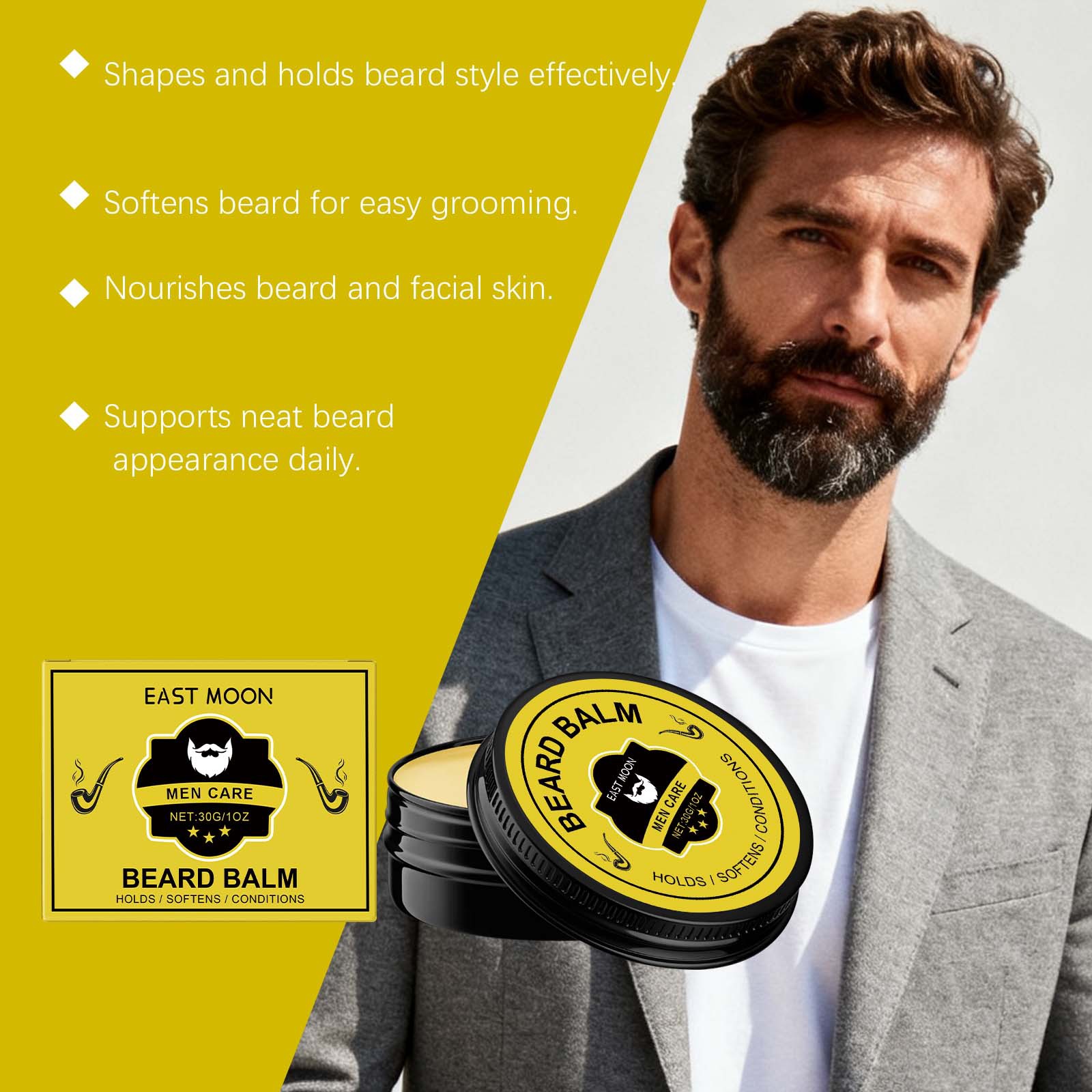 East Moon – baume de soin pour - Men'S Grooming Wax avis et prix