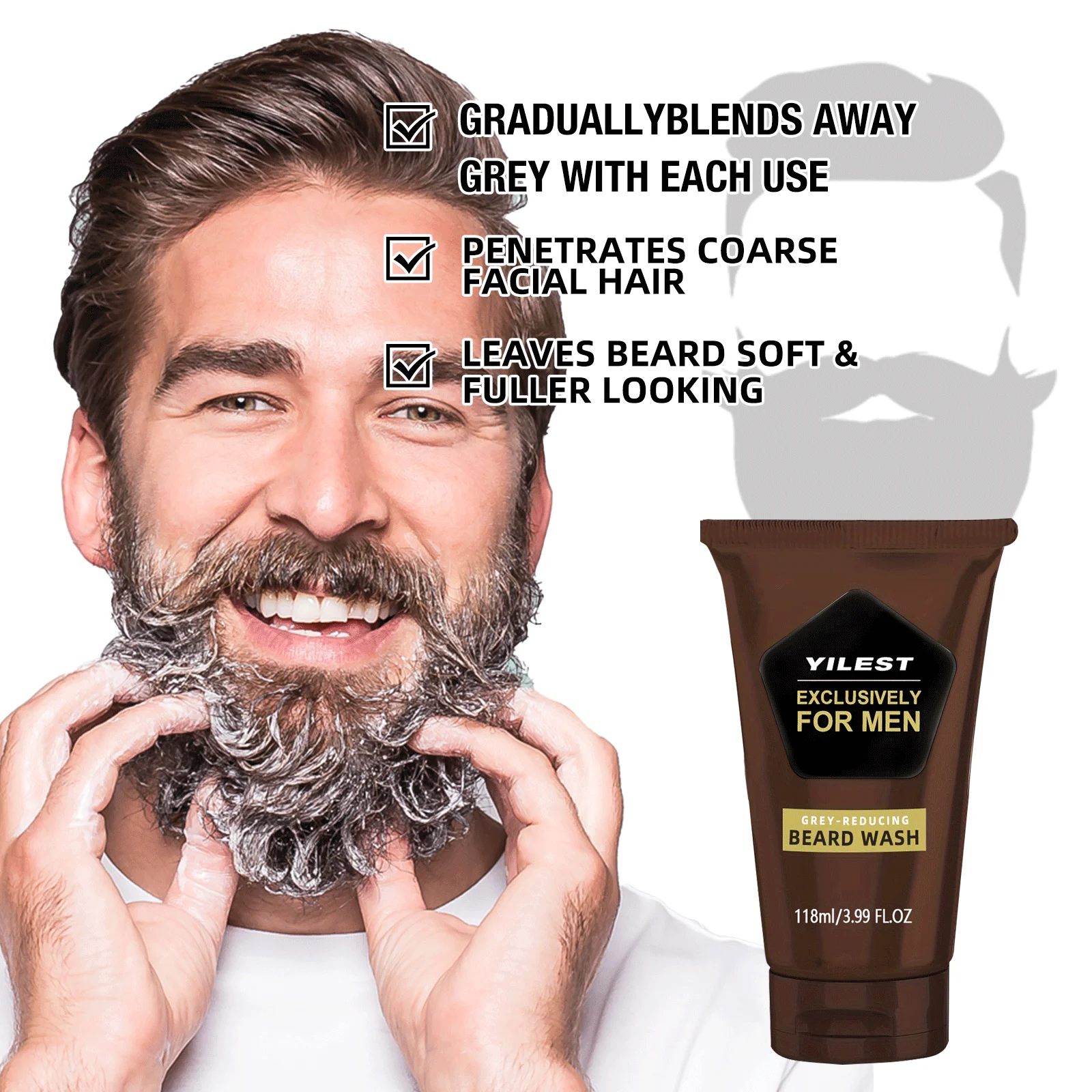 1-3 pièces hommes barbe noir c - Face Wash Mens avis et prix