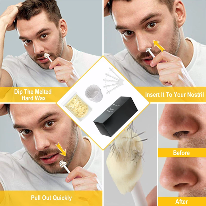 Kit de cire dépilatoire sans p - Men'S Grooming Wax avis et prix